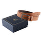Alvaro Castagnino Men Tan Textured Leather Formal Single Side Belt