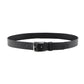 Alvaro Castagnino Men Black Textured Leather Formal Single Side Belt