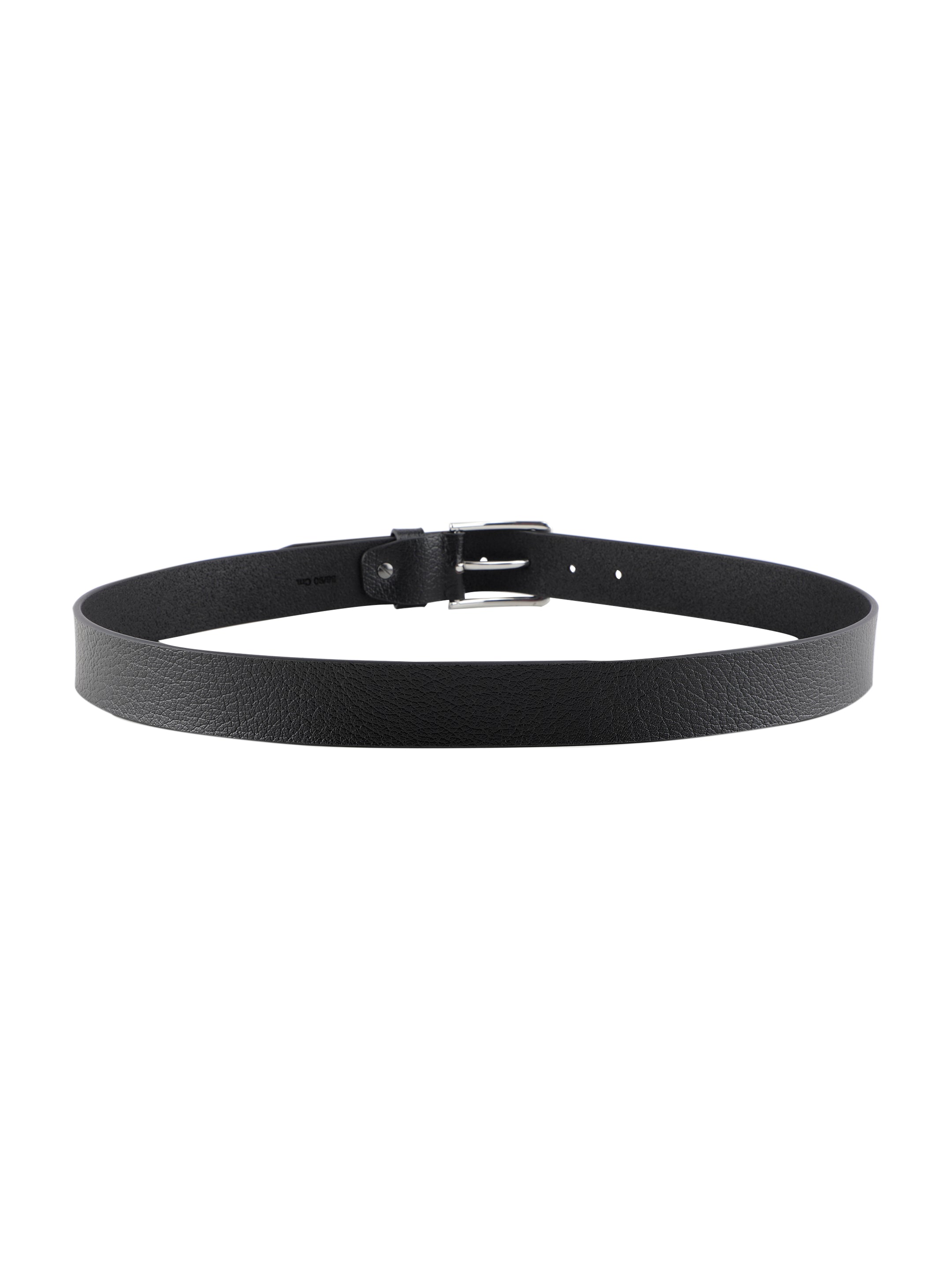 Alvaro Castagnino Men Black Textured Leather Formal Single Side Belt