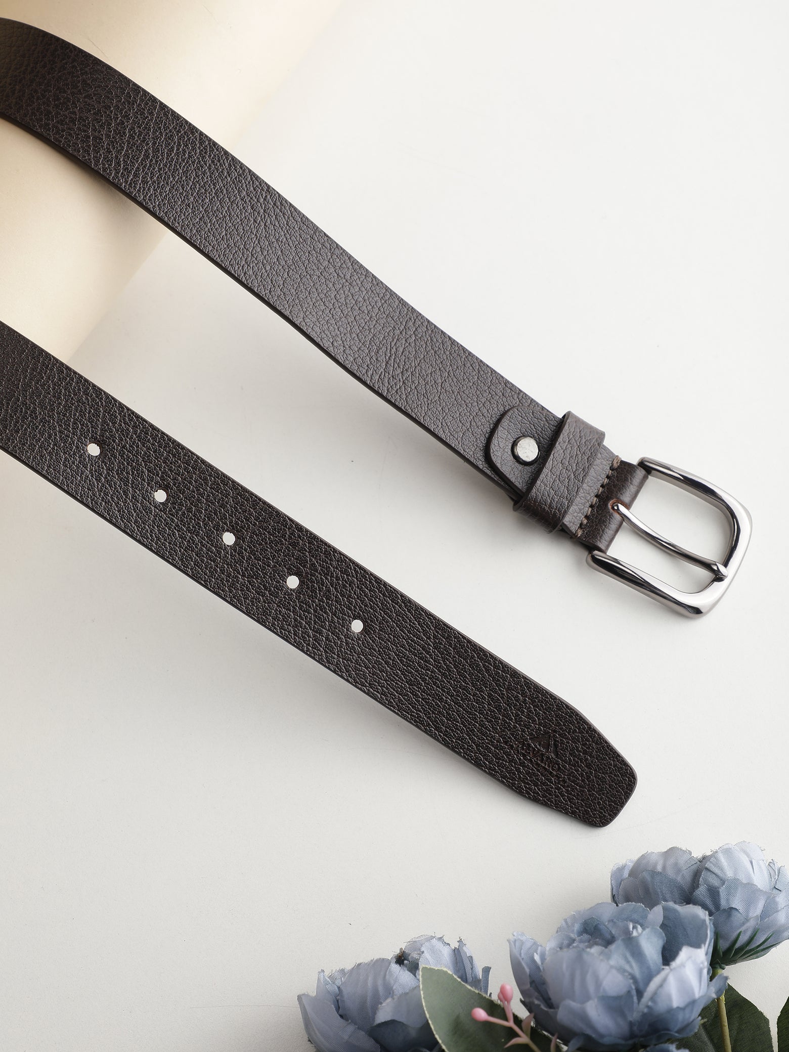 Brown Pebbled Leather Belt