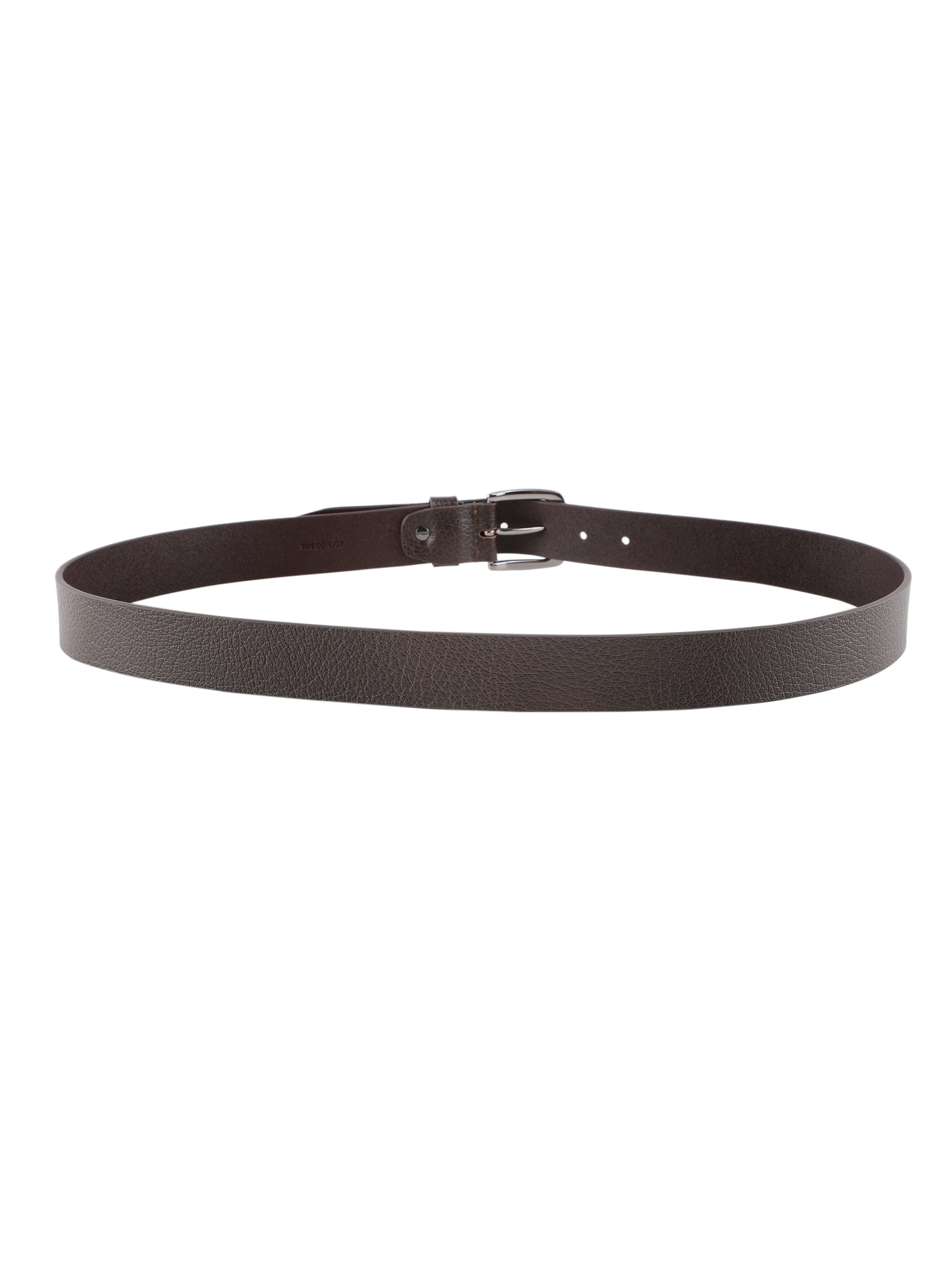 Alvaro Castagnino Men Brown Textured Leather Formal Single Side Belt