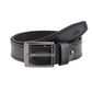 Alvaro Castagnino Men Black Textured Leather Casual Belt