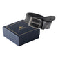 Alvaro Castagnino Men Black Textured Leather Casual Belt
