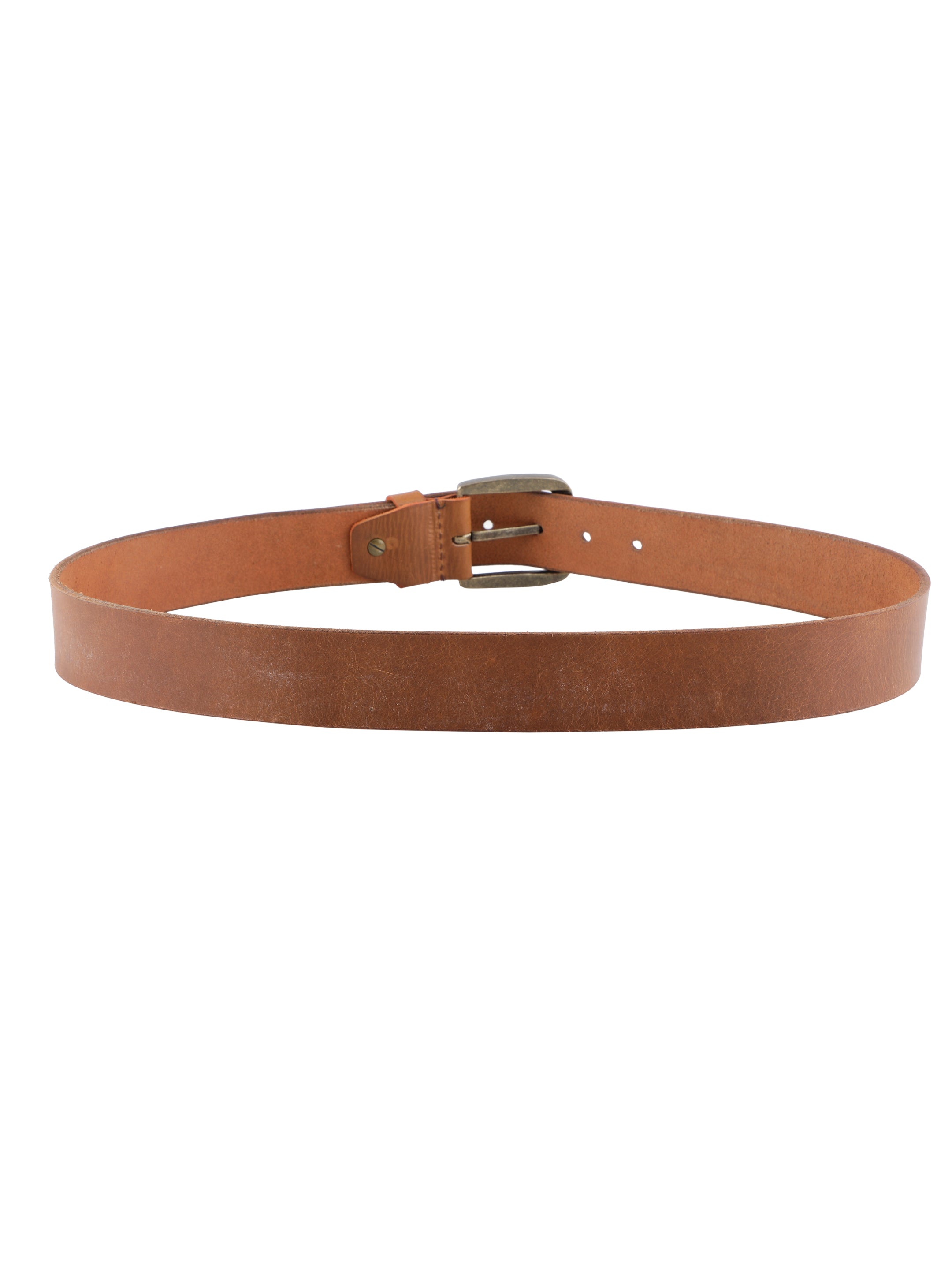 Alvaro Castagnino Men Tan Textured Leather Casual Belt