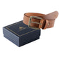 Alvaro Castagnino Men Tan Textured Leather Casual Belt