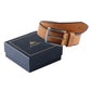Alvaro Castagnino Men Tan Textured Leather Casual Belt