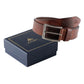 Alvaro Castagnino Men Brown Textured Leather Casual Belt