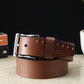 Alvaro Castagnino Men Brown Textured Leather Casual Belt