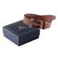 Alvaro Castagnino Men Brown Textured Leather Casual Belt
