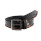 Alvaro Castagnino Men Black & Brown Textured Leather Casual Belt