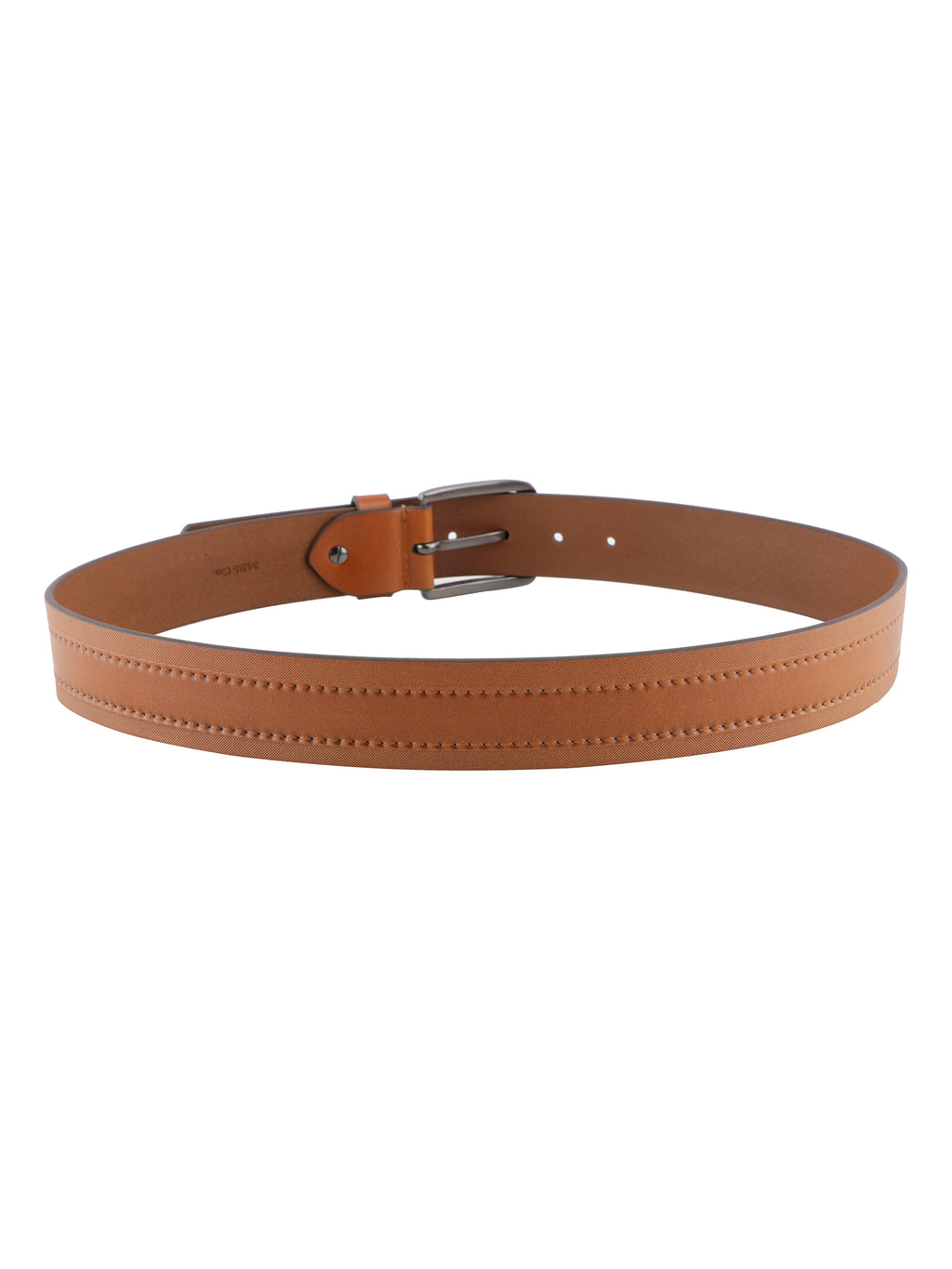 Alvaro Castagnino Men Tan Textured Leather Casual Belt