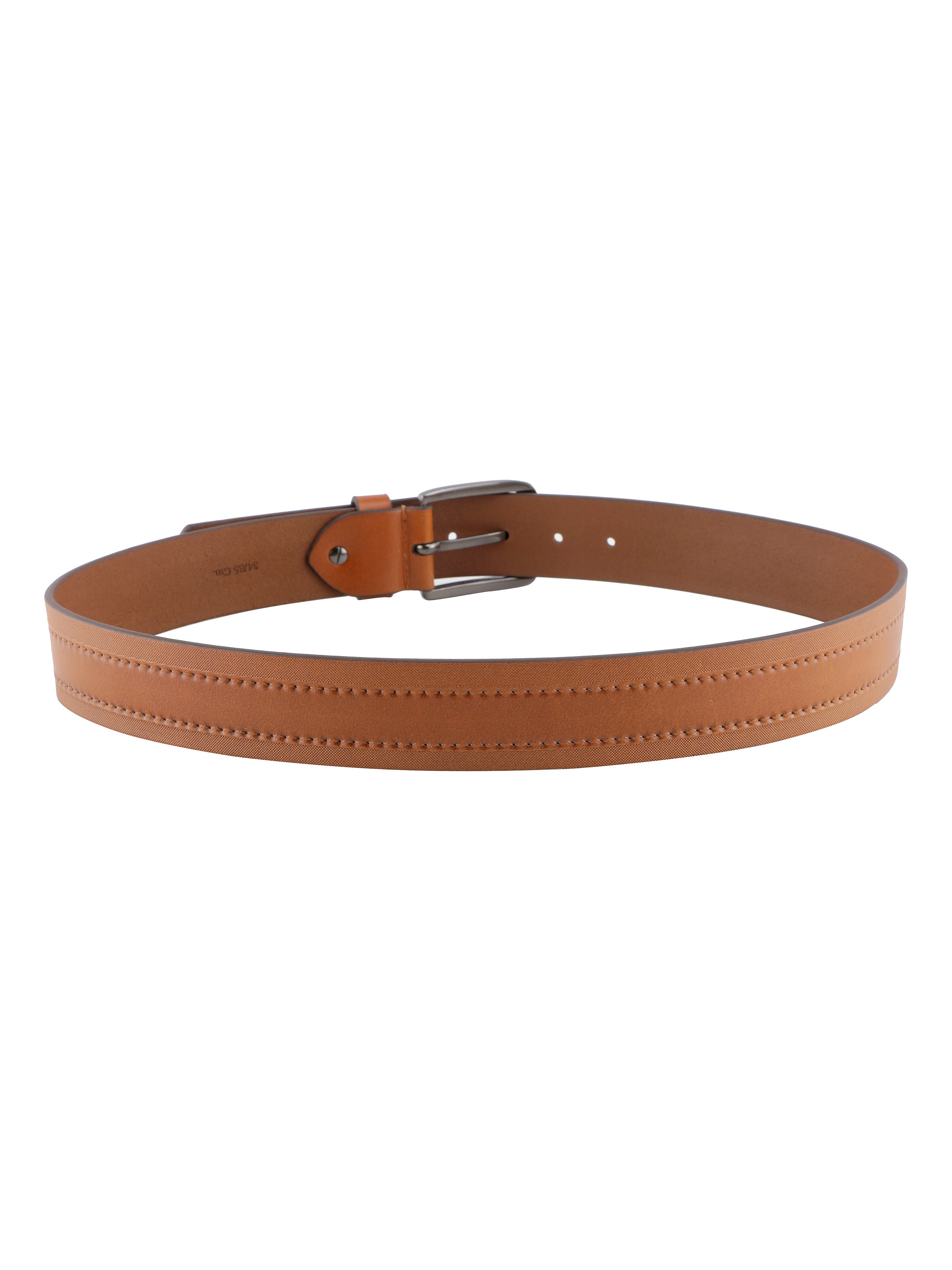 Tan Double Stitched Leather Belt