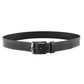 Alvaro Castagnino Men Black Textured Leather Casual Belt