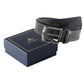 Alvaro Castagnino Men Black Textured Leather Casual Belt