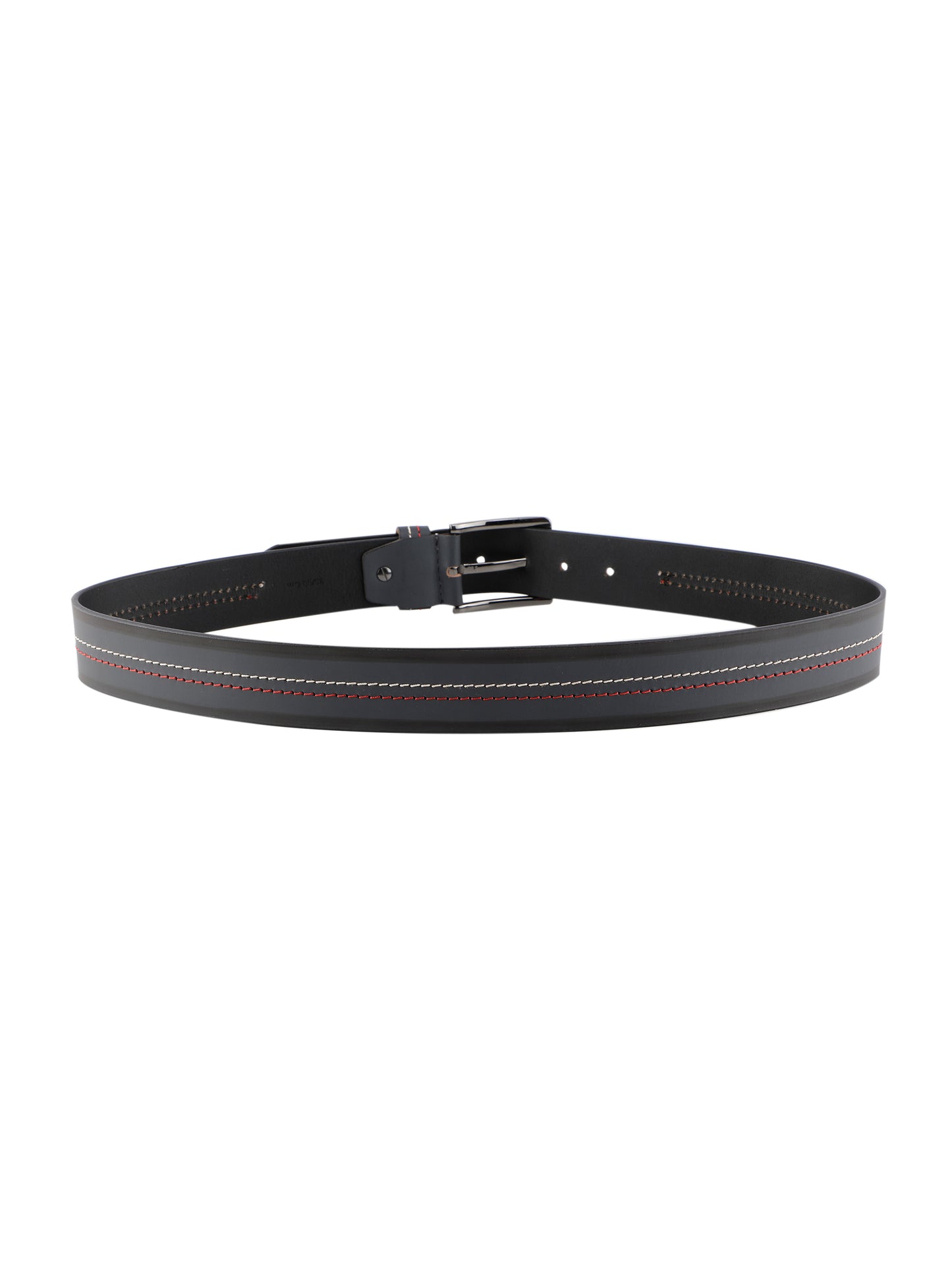 Alvaro Castagnino Men Grey Textured Leather Casual Belt