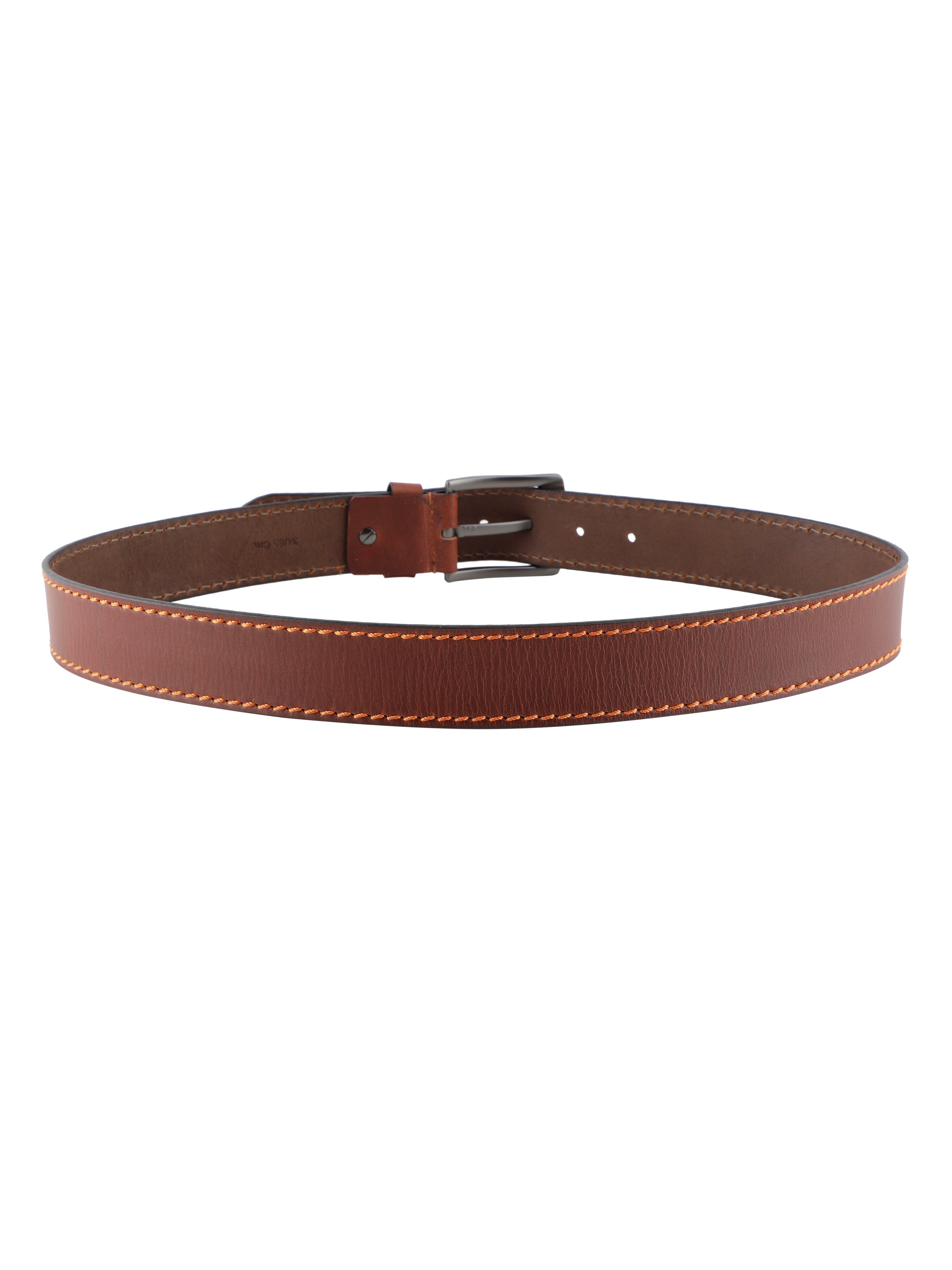 Alvaro Castagnino Men Brown Textured Leather Casual Belt