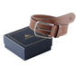 Alvaro Castagnino Men Brown Textured Leather Casual Belt