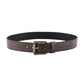 Alvaro Castagnino Men Coffee Brown Textured Leather Casual Belt