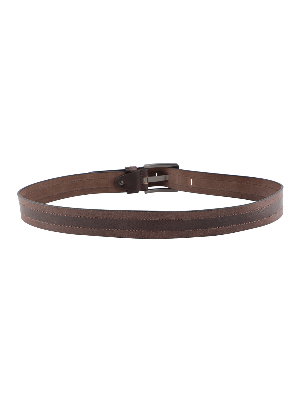 Alvaro Castagnino Men Brown Textured Leather Casual Belt