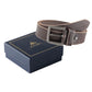 Alvaro Castagnino Men Brown Textured Leather Casual Belt
