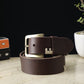 Alvaro Castagnino Men Brown Textured Leather Casual Belt