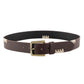 Alvaro Castagnino Men Brown Textured Leather Casual Belt