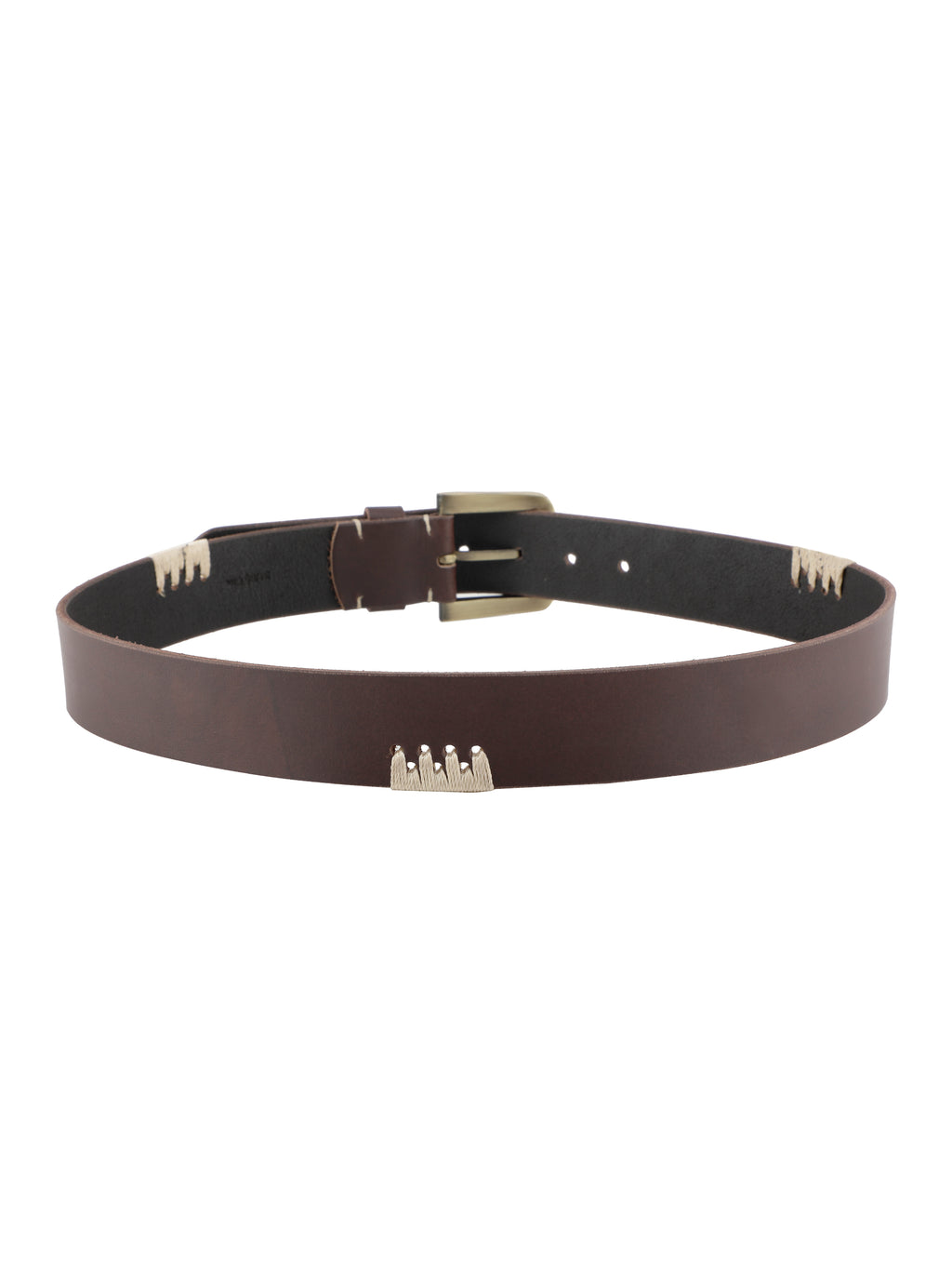 Alvaro Castagnino Men Brown Textured Leather Casual Belt