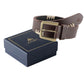Alvaro Castagnino Men Brown Textured Leather Casual Belt