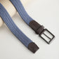 Alvaro Castagnino Men Blue & Brown Textured Leather Braided Belt