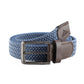 Alvaro Castagnino Men Blue & Brown Textured Leather Braided Belt