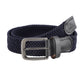 Alvaro Castagnino Men Blue & Black Textured Leather Braided Belt