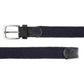 Alvaro Castagnino Men Blue & Black Textured Leather Braided Belt