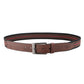 Alvaro Castagnino Men Brown & Multi Textured Leather Braided Belt