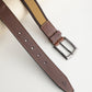Alvaro Castagnino Men Brown & Beige Textured Leather Braided Belt
