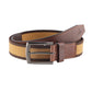 Alvaro Castagnino Men Brown & Beige Textured Leather Braided Belt