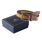 Alvaro Castagnino Men Brown & Beige Textured Leather Braided Belt