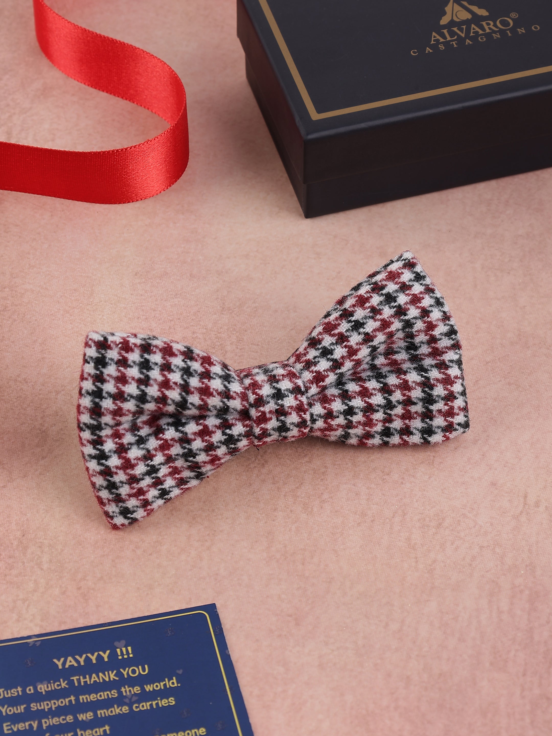 Multi Houndstooth Cotton Bow Tie