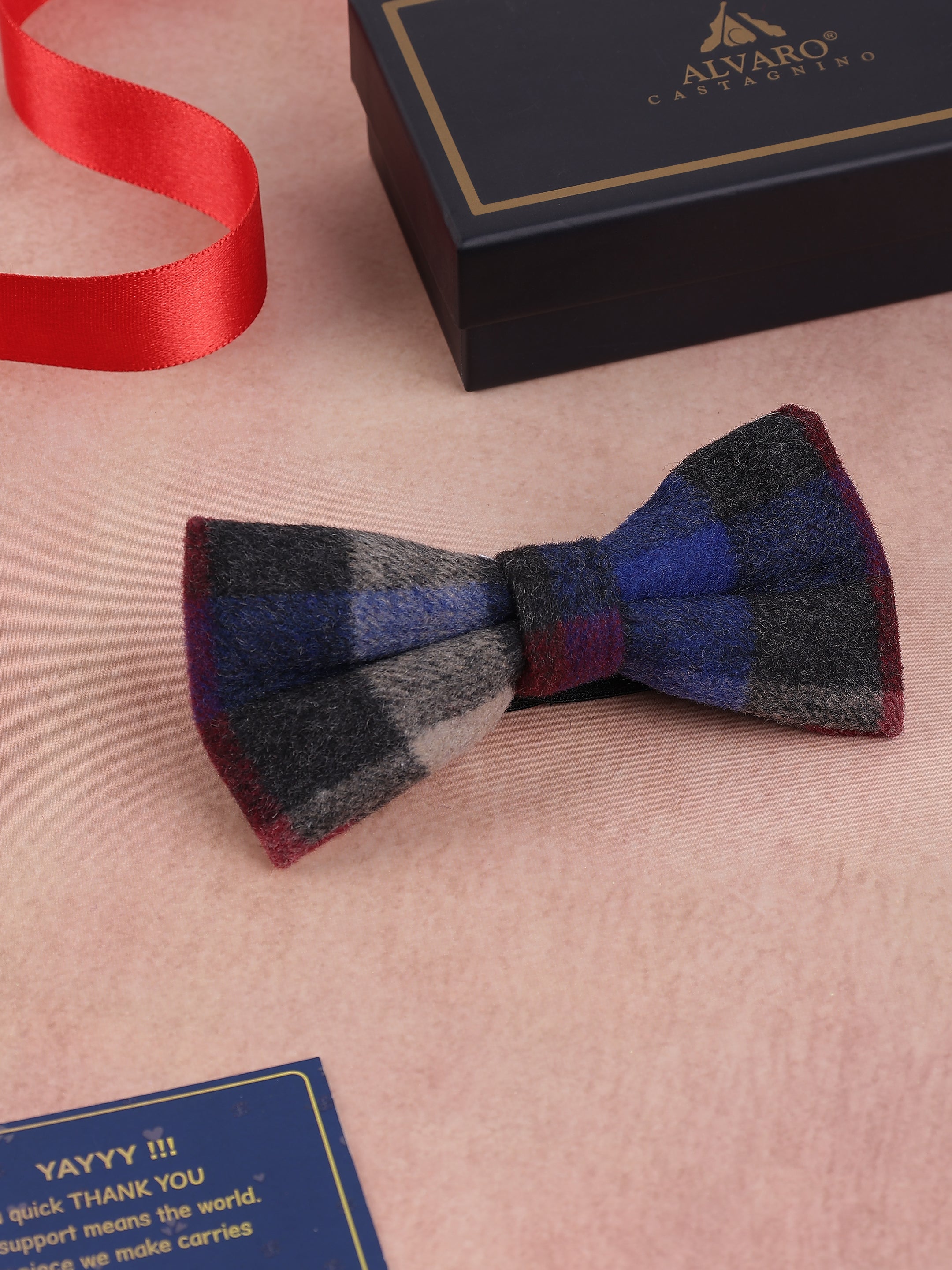 Multi-Color Tartan Plaid Cotton Bow Tie