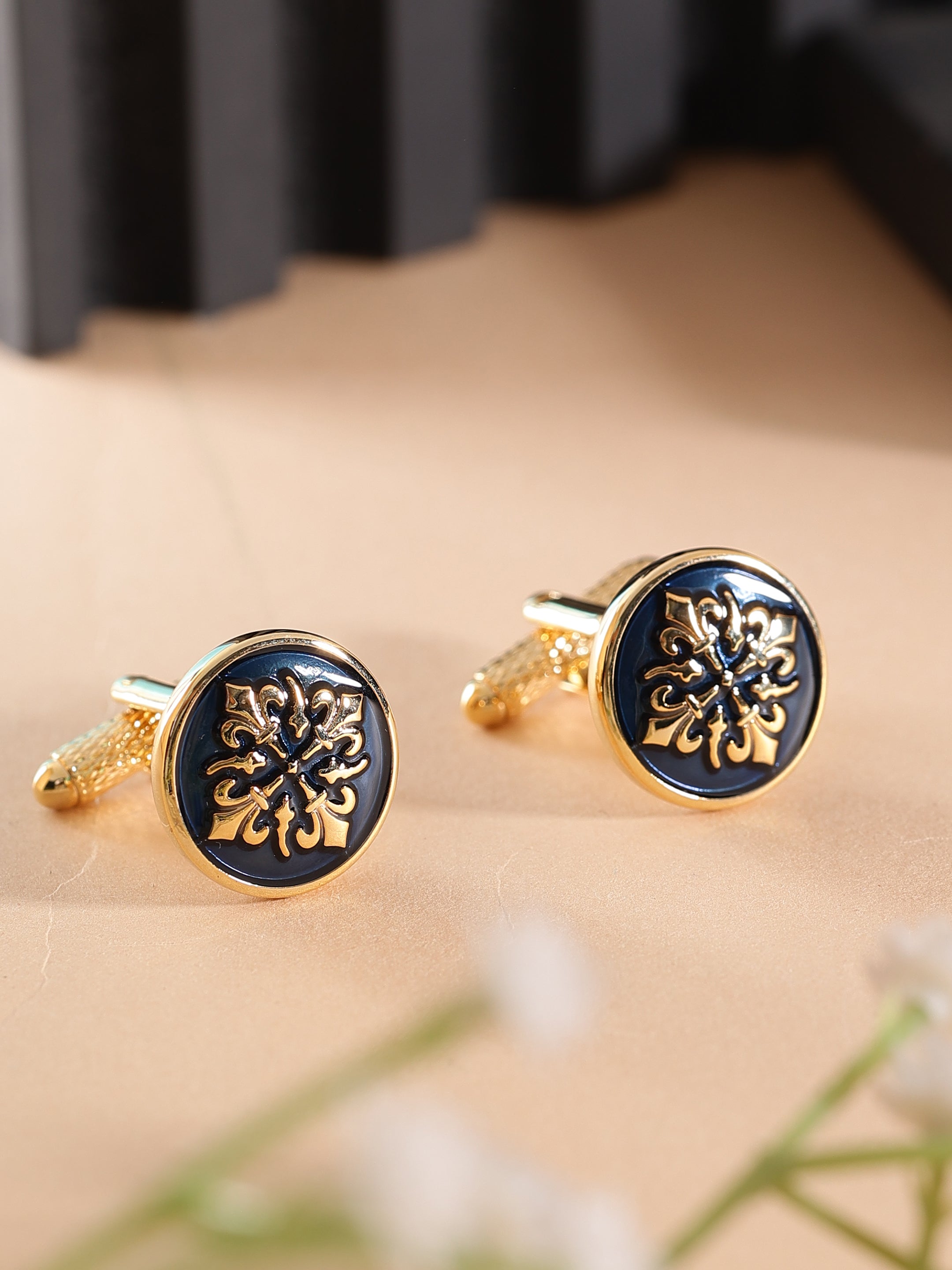 Alvaro Castagnino Gold & Blue Coloured Cufflink for Men