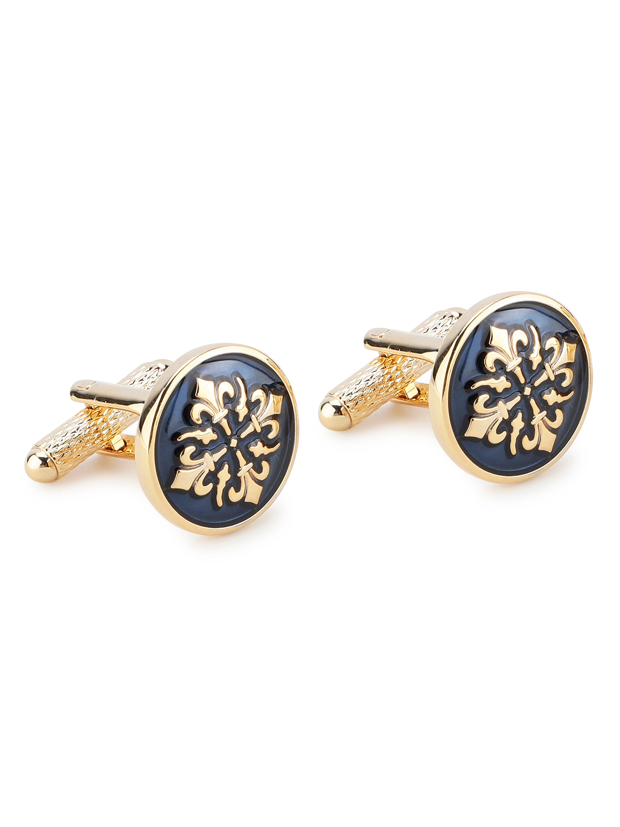 Alvaro Castagnino Gold & Blue Coloured Cufflink for Men