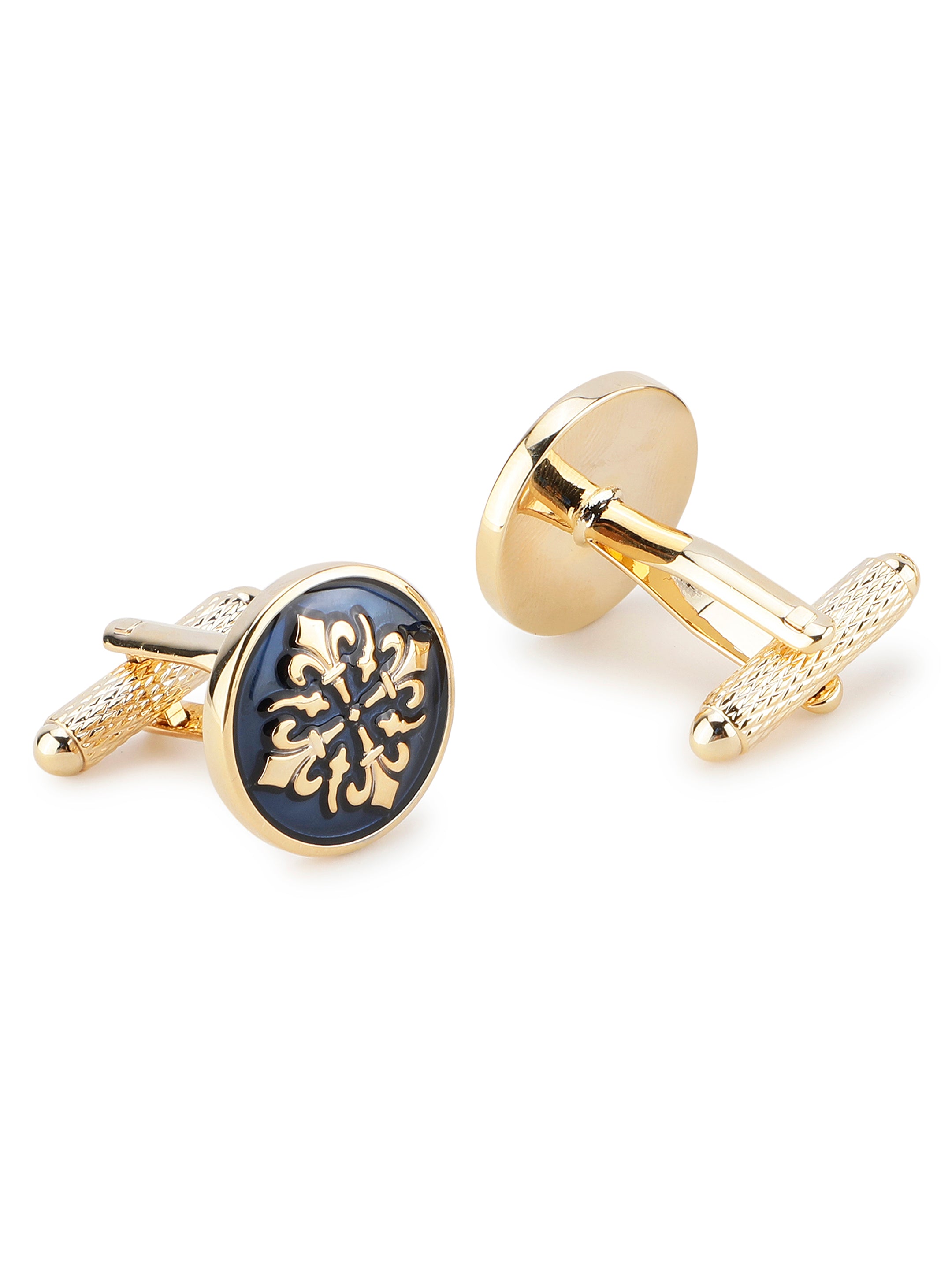 Alvaro Castagnino Gold & Blue Coloured Cufflink for Men