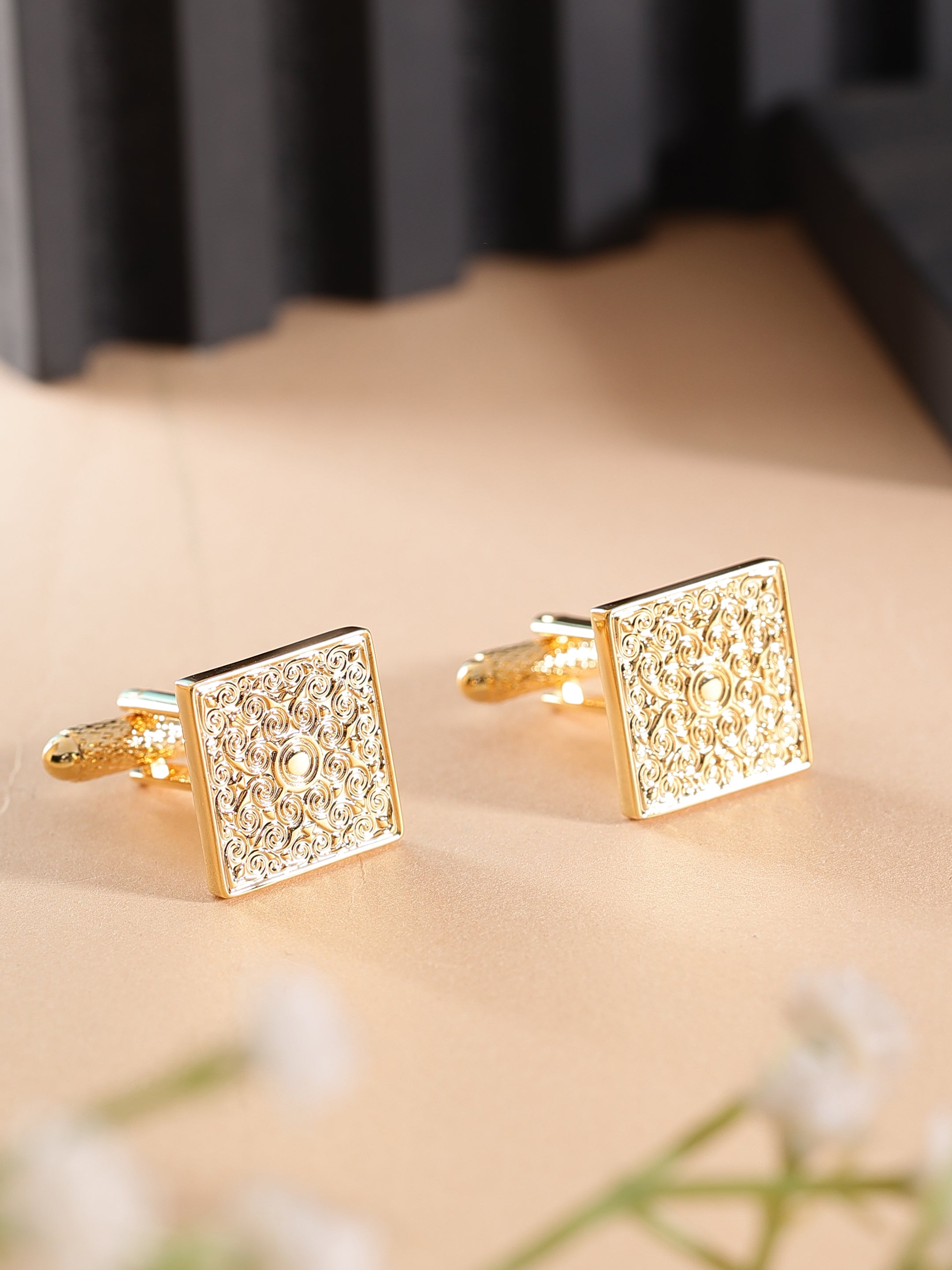 Golden Square Cufflink