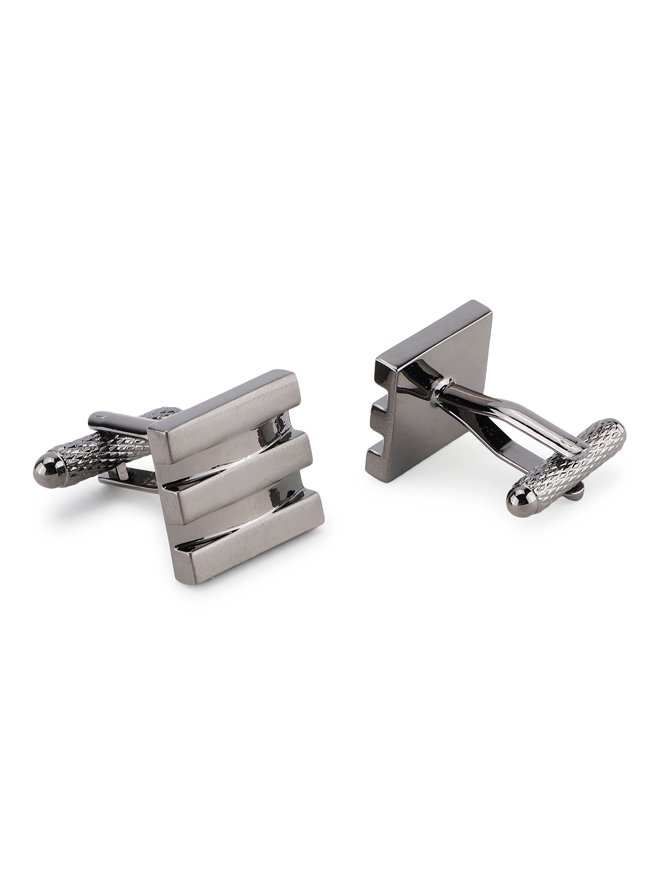 Grey Geometric Cufflink