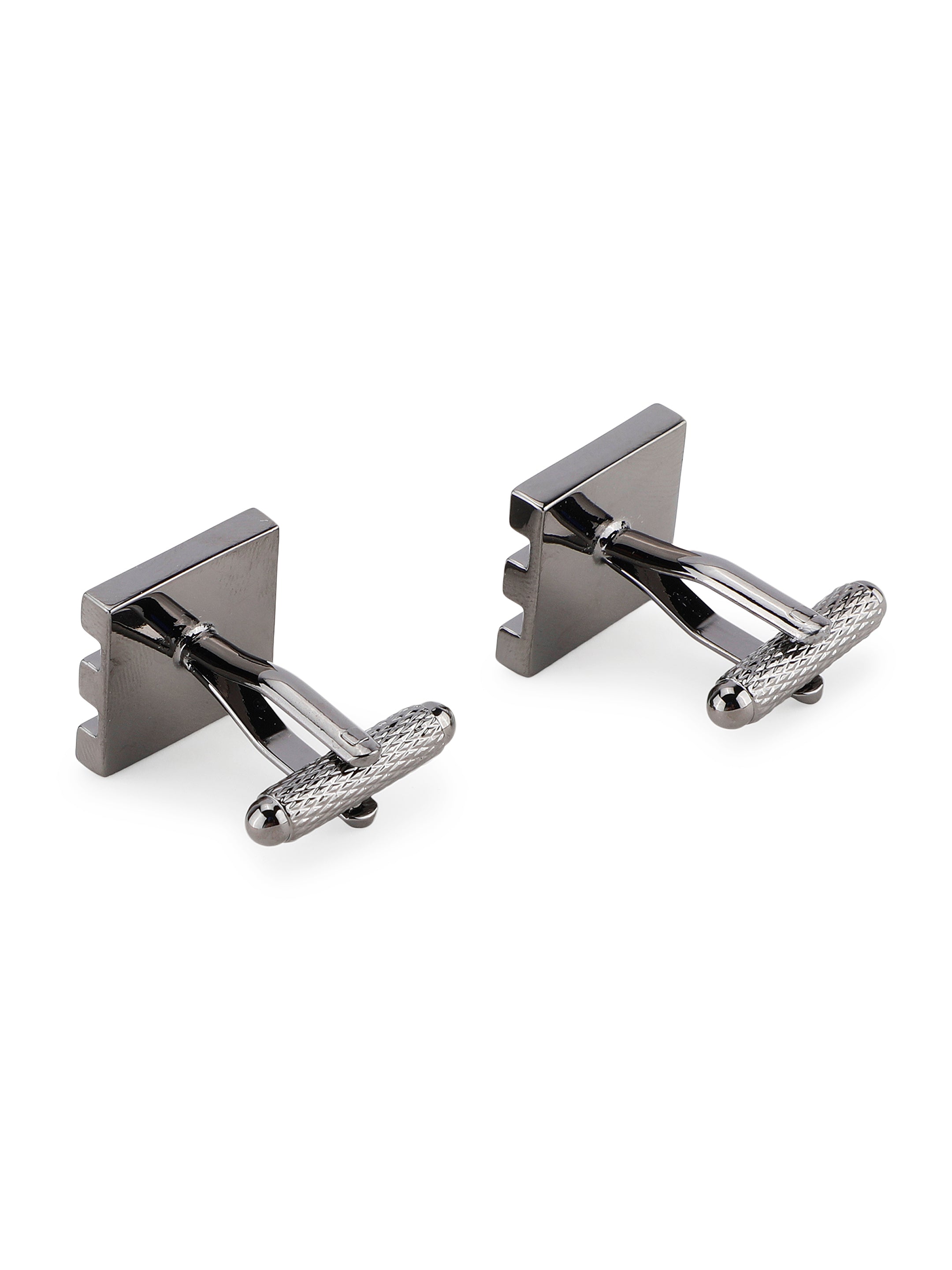 Grey Geometric Cufflink