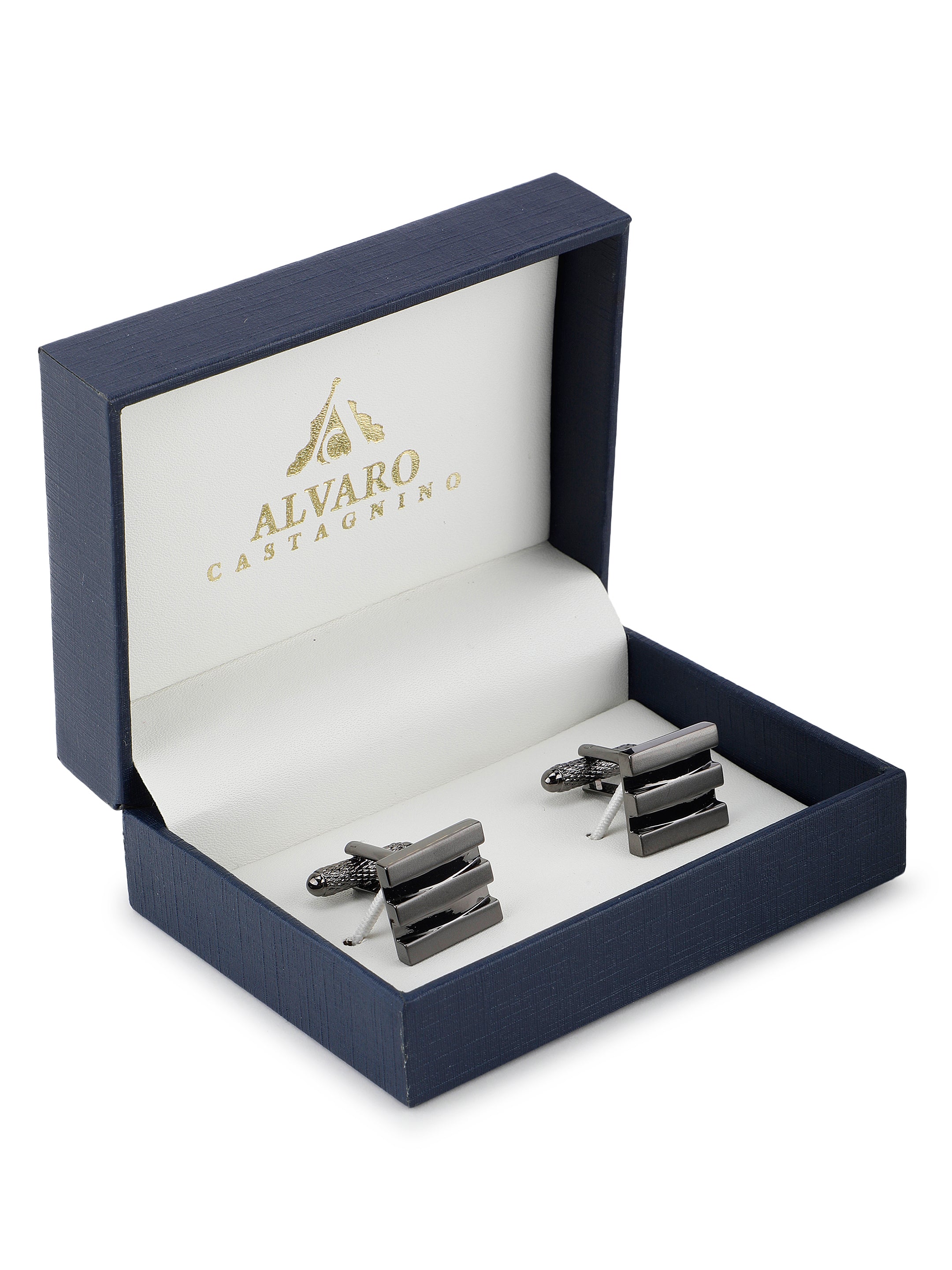 Grey Geometric Cufflink