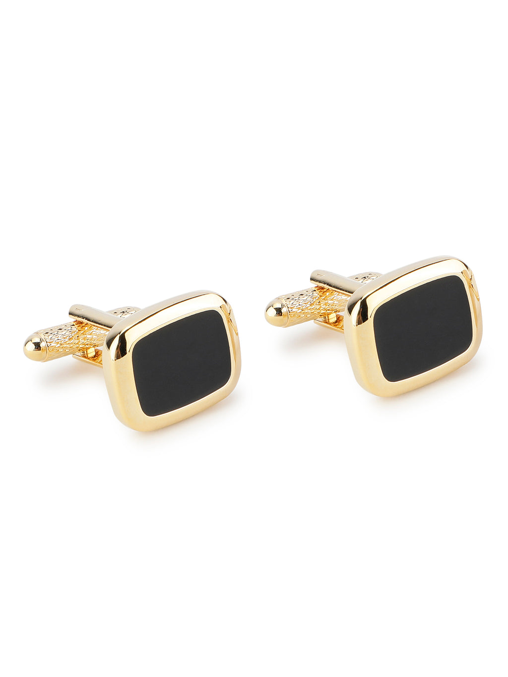 Alvaro Castagnino Black & Gold Coloured Cufflink for Men