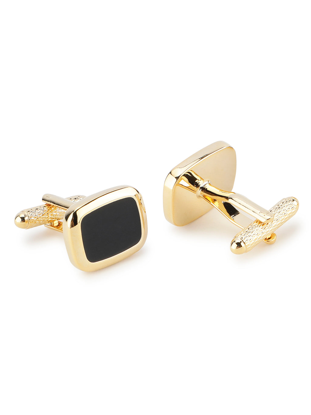 Alvaro Castagnino Black & Gold Coloured Cufflink for Men