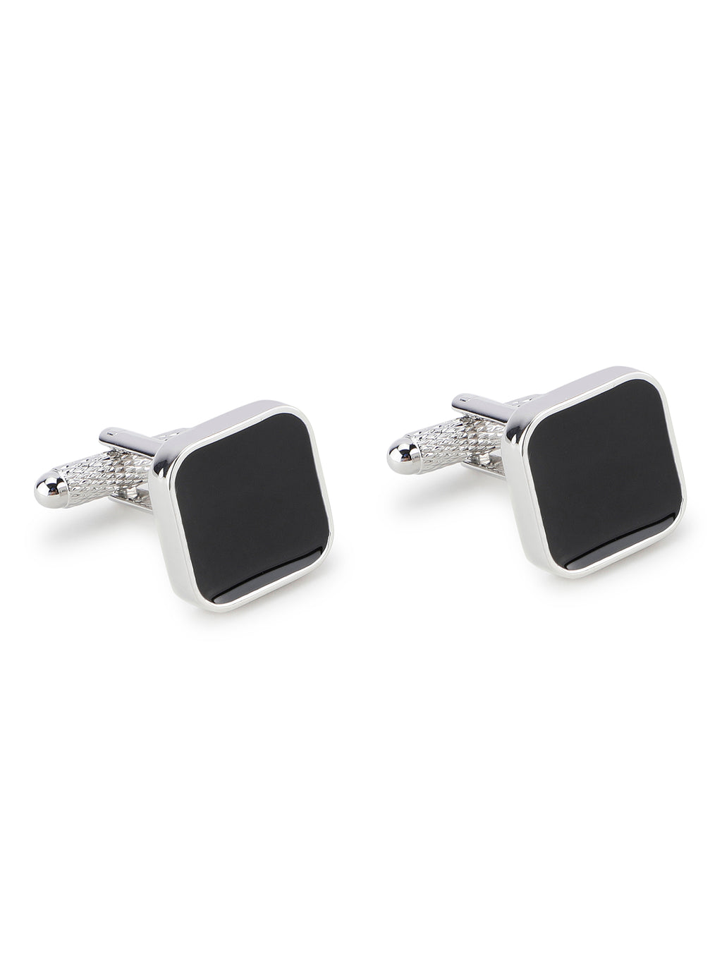 Alvaro Castagnino Black & Silver Coloured Cufflink for Men