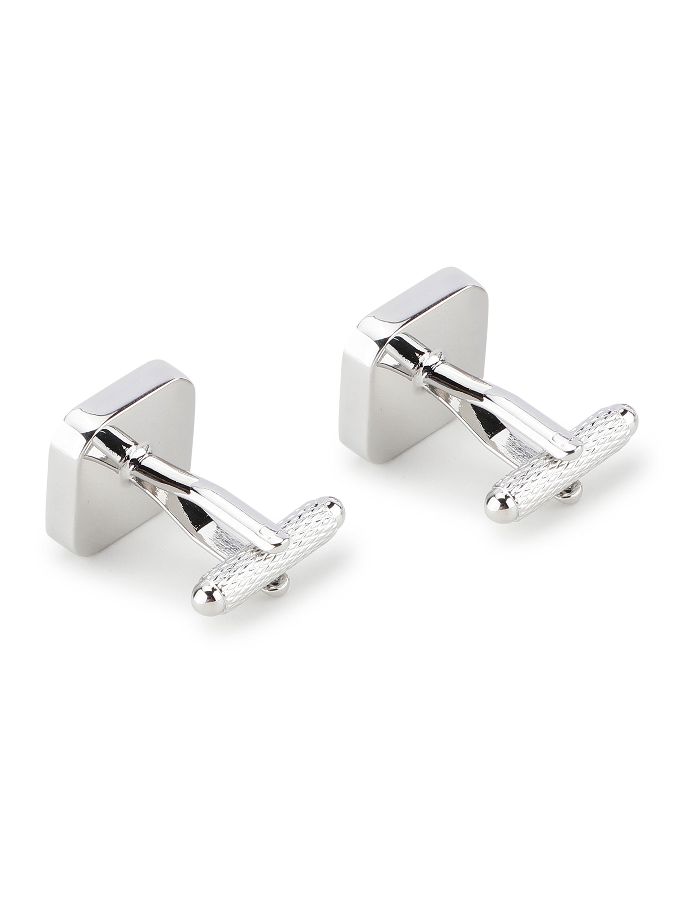Alvaro Castagnino Black & Silver Coloured Cufflink for Men