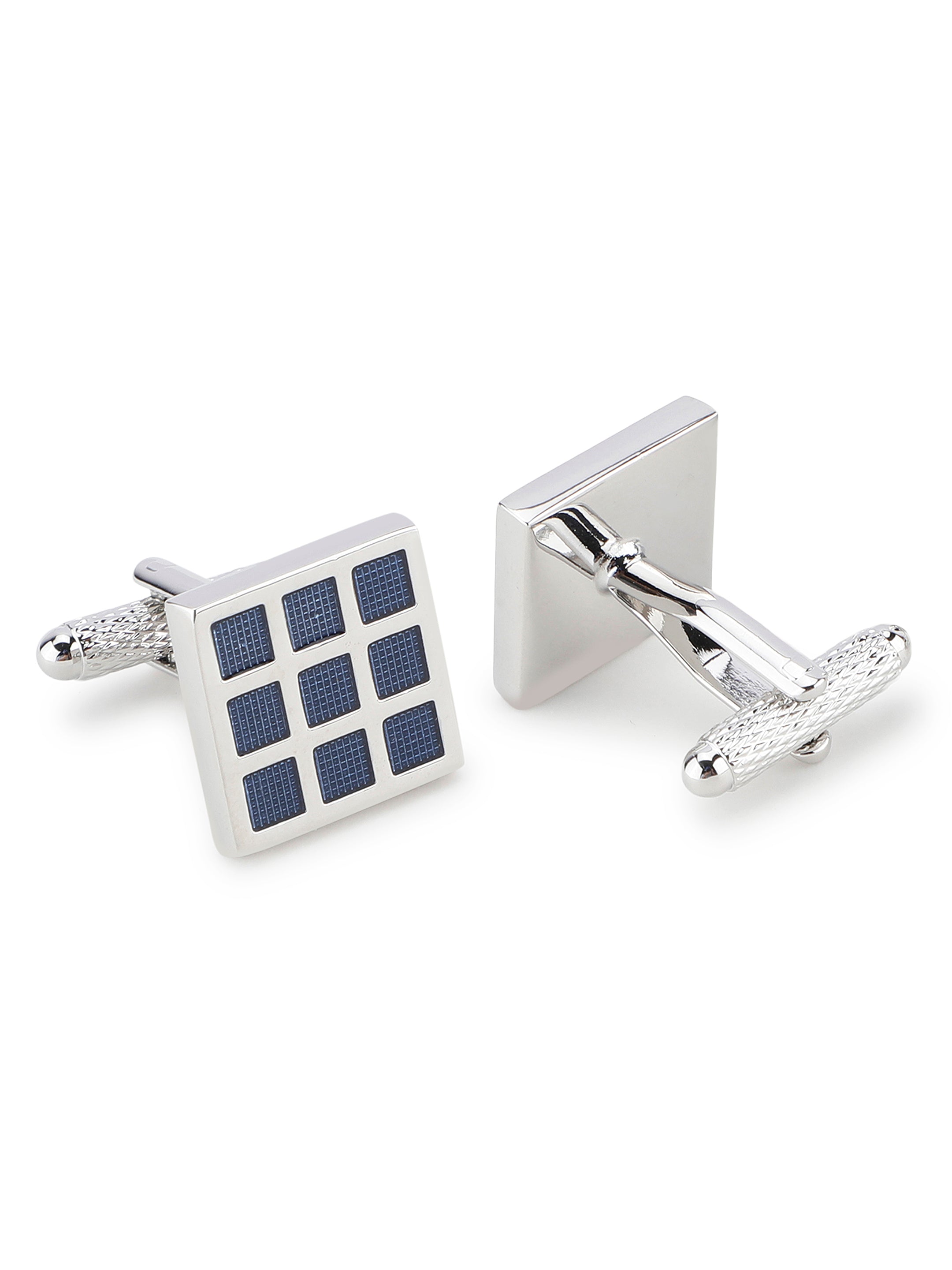 Alvaro Castagnino Blue & Silver Coloured Cufflink for Men